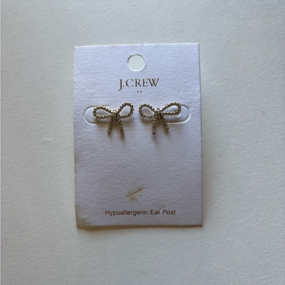 J. Crew Gold Bow Stud Earrings